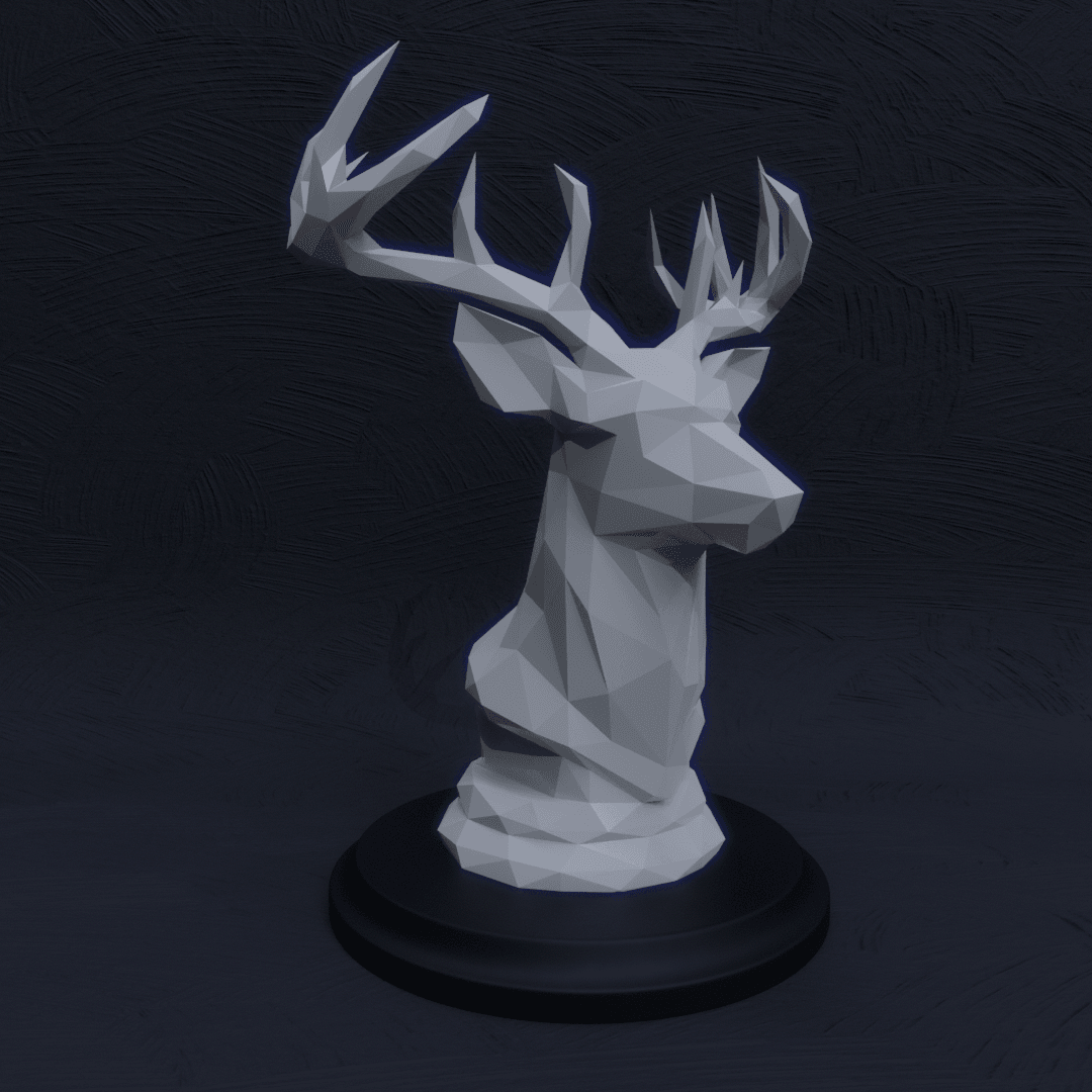 Geometric Deer Bust | Low Poly 3d model