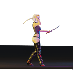 Sexy Sword Warrior v2.0 3d model