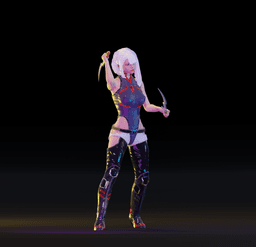 Sexy Sword Warrior v2.0 3d model