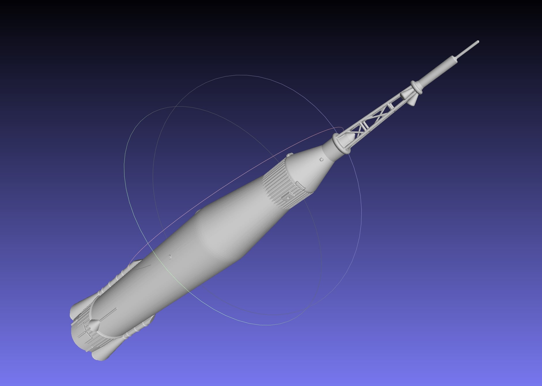 Mercury Atlas LV-3B Printable Rocket Model 3d model