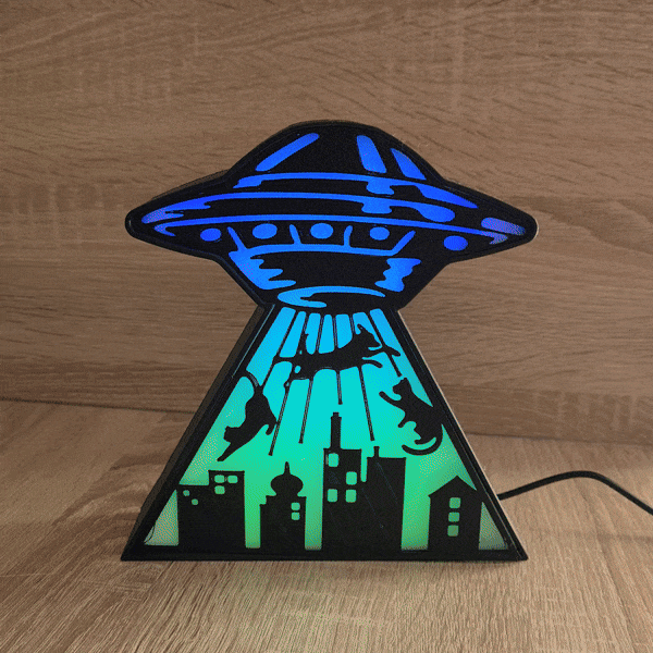 UFO Abduction LED Lamp 3d model