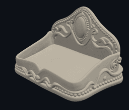 Romantic Cameo Envelope Jewelry Dish 3d model