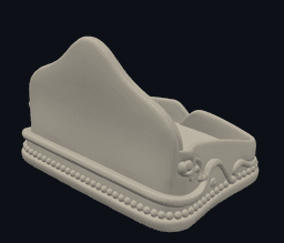 Romantic Cameo Envelope Jewelry Dish 3d model