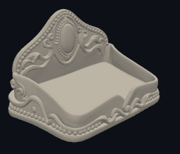 Romantic Cameo Envelope Jewelry Dish 3d model