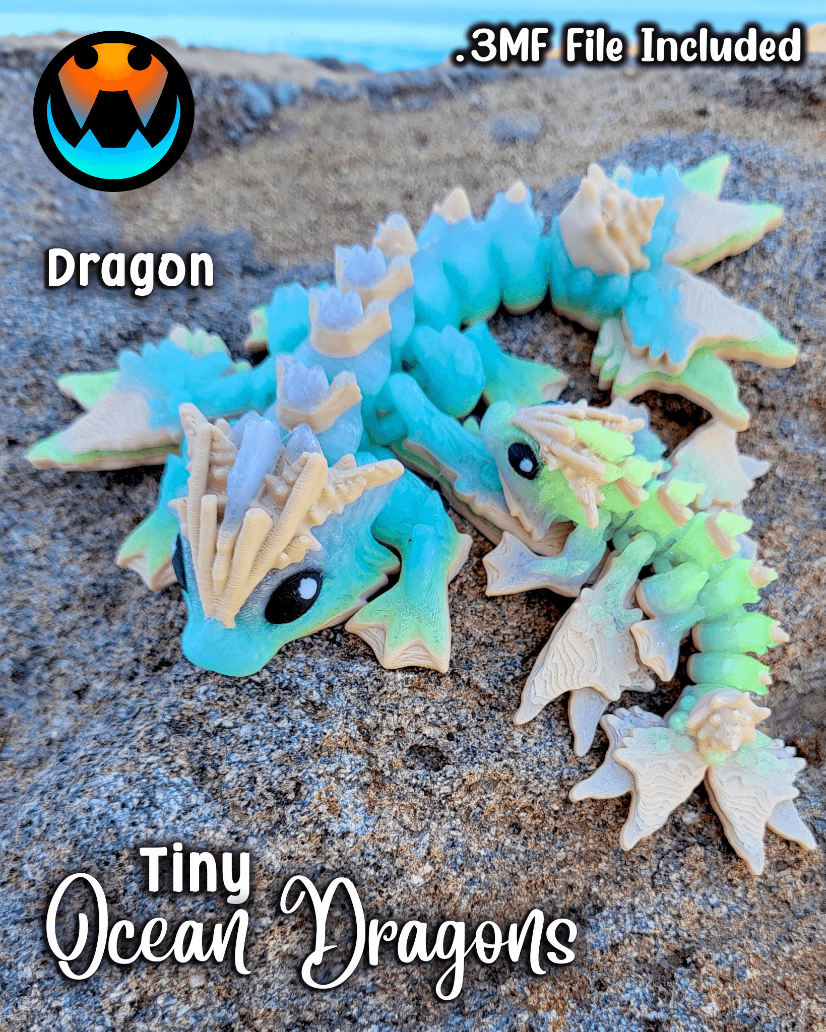 Tiny Ocean Dragon and Wyvern 3d model