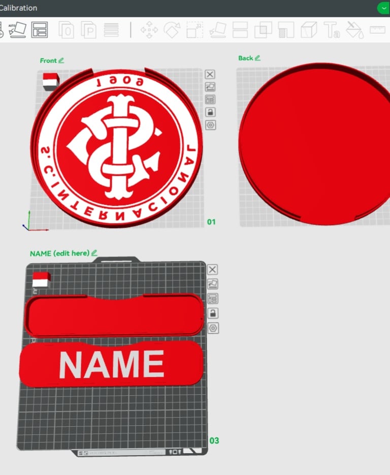 S.C. Internacional Sign - LED Strip Compatible 3d model