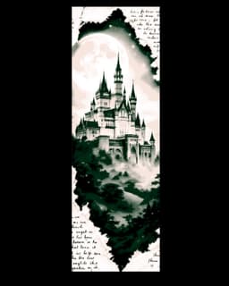 High Fantasy Depictions of multi-spired castles - Set of bookmars 3d model
