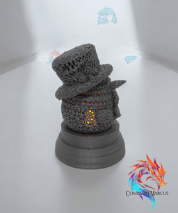 Snowman LED Candle Holder Set of 3 / 3mf included 3d model
