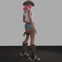 Sexy Cowgirl v2 3d model
