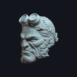 Dex v10 Action Figure Head 3d model