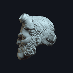 Dex v10 Action Figure Head 3d model