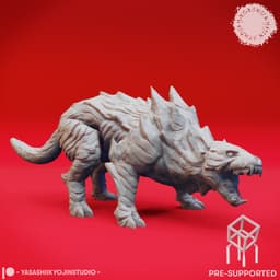 Hellhound - Growling - Tabletop Miniature (Pre-Supported STL) 3d model