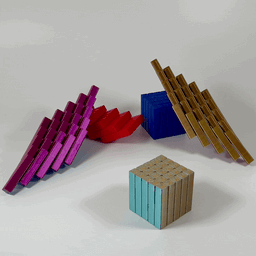 Wobble Pixels Fidget Flexible Toy Print in Place 3d model