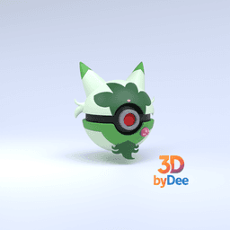 Floragato Pokeball 3d model