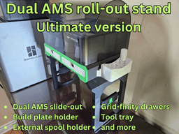 DUAL AMS 1 AND/OR AMS 2 PRO SIDEKICK STAND 3d model
