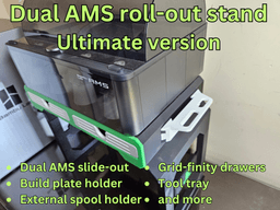 DUAL AMS 1 AND/OR AMS 2 PRO SIDEKICK STAND 3d model