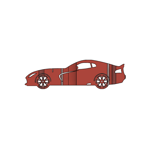 Dodge Viper 3D Car Flip Art Desk Display 3d model