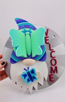 Magnetic Butterfly Hat for Gnome Modular Sign 3d model