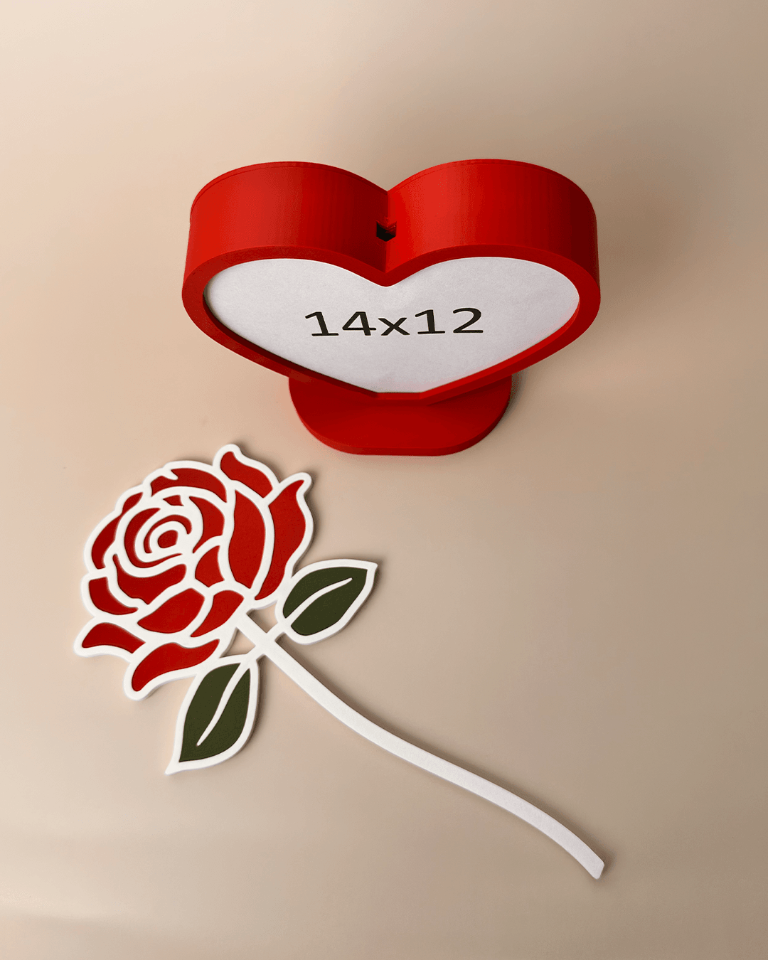 Rose Heart Picture Holder 3d model