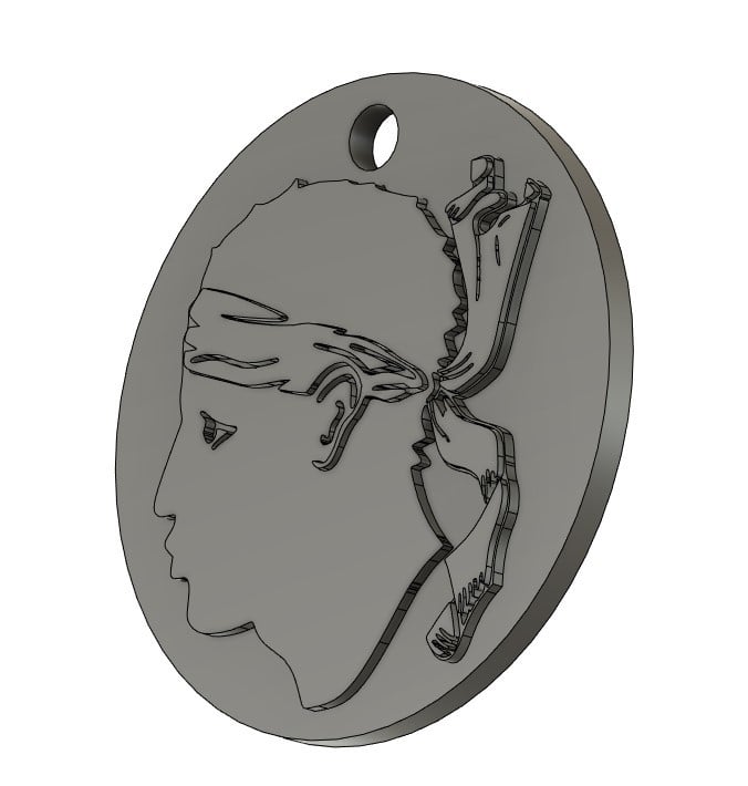 Corse KeyChain 3d model