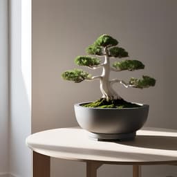 Modern Minimalist Bonsai Pot with Drip Tray 3d model