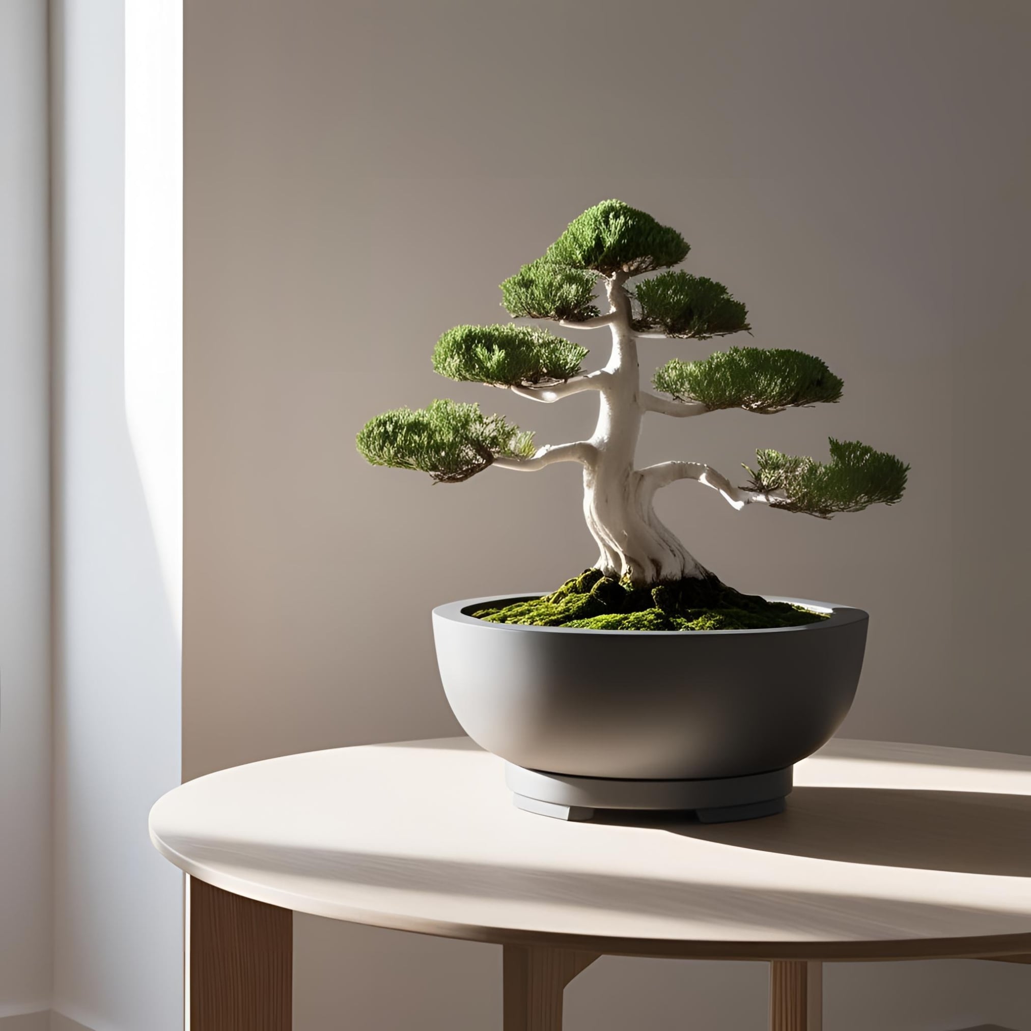 Modern Minimalist Bonsai Pot with Drip Tray 3d model