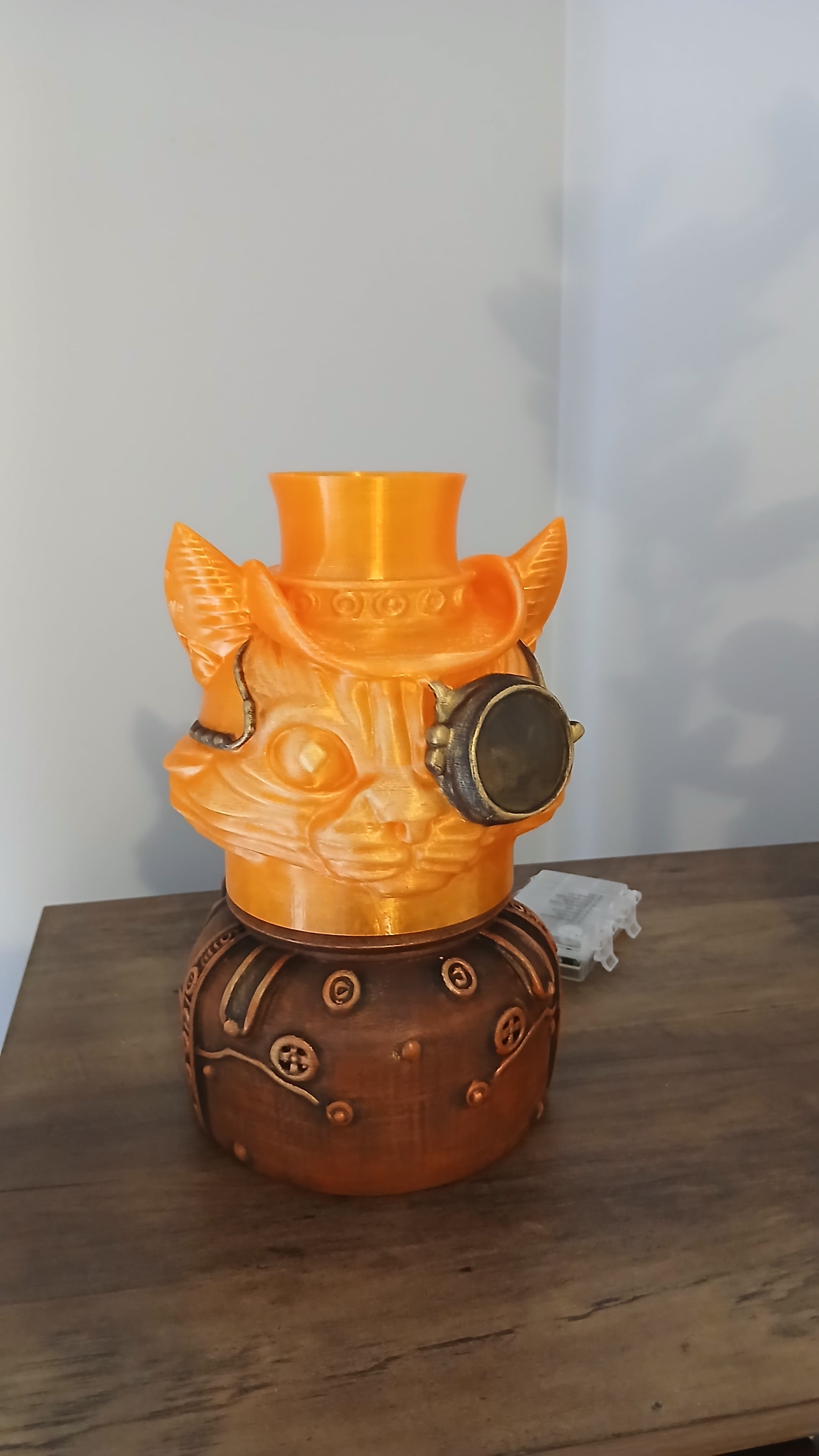 Steampunk Cat Lamp 3d model