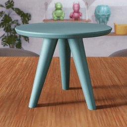 Round Side Table Stand - Minimal Furniture 3d model