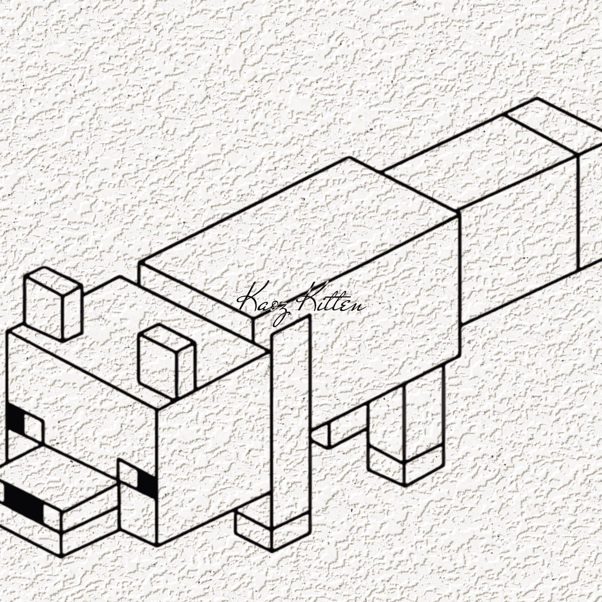 minecraft fox WALL ART 3d model