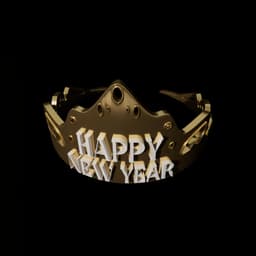 Happy New Year Tiara 3d model