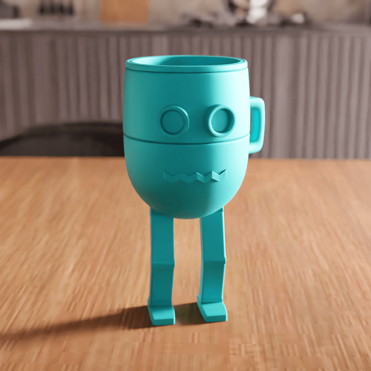 Robot Mug Planter Desk Organizer 3d model