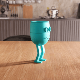 Robot Mug Planter Desk Organizer 3d model