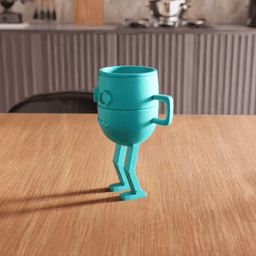 Robot Mug Planter Desk Organizer 3d model