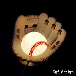 Baseball Glove Lamp 3d model