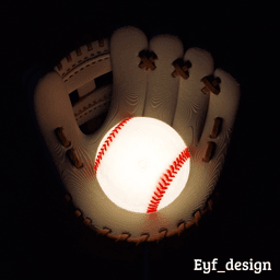 Baseball Glove Lamp 3d model
