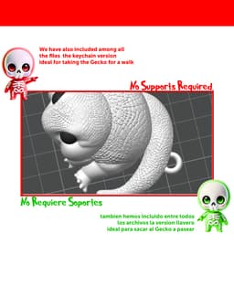 Albino Gecko. 3d model