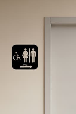 WC, Toilet Sign, Restroom 3d model