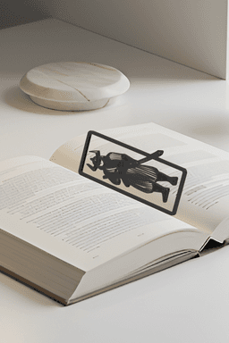 Samurai Bookmark, Gift Idea 3d model