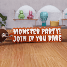 Monster Party Join If You Dare Spooky Keychain 3d model