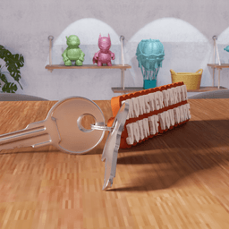 Monster Party Join If You Dare Spooky Keychain 3d model