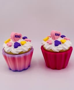 Cupcake Container -Candy Hearts 3d model