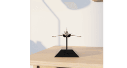 Rafale aircraft model with support 3d model
