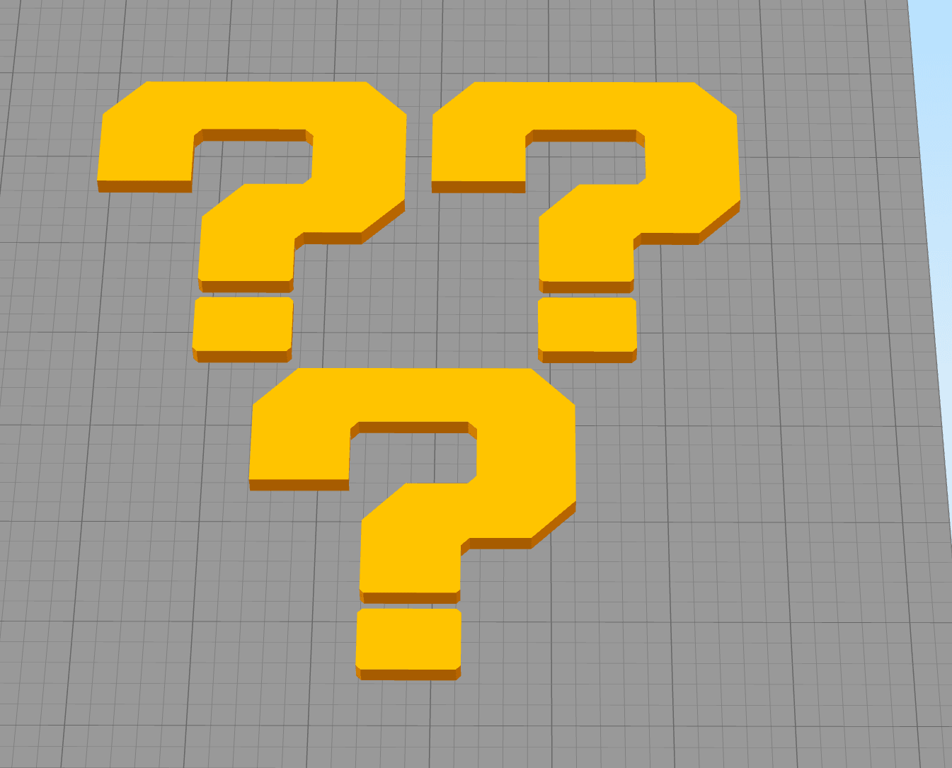 2 Color Question Block Super Mario Bros / Multiparts 3d model