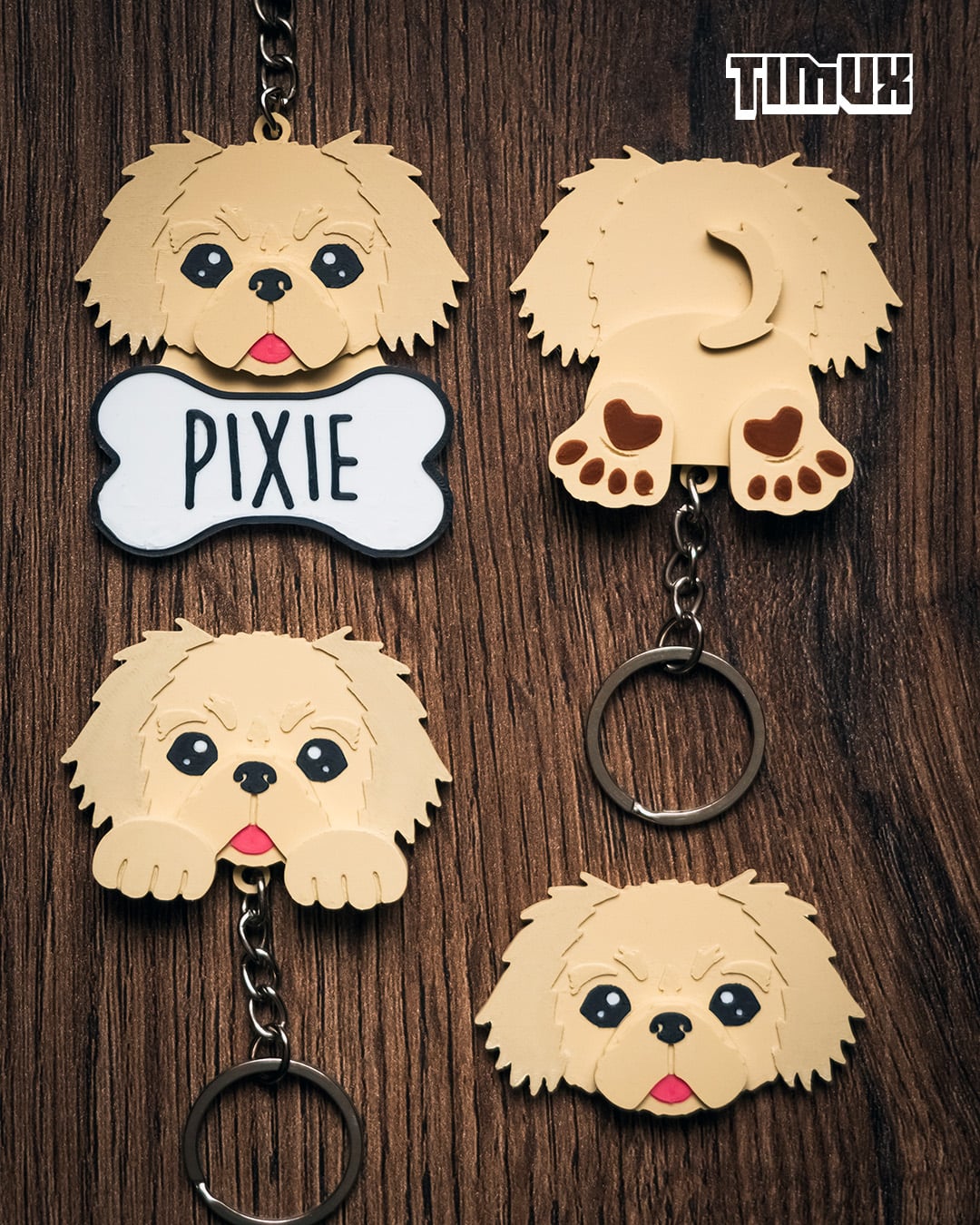 PEKINGESE KEYCHAIN SET 3d model