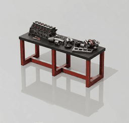 COUNTER FOR A GARAGE DIORAMA 1/64 3d model