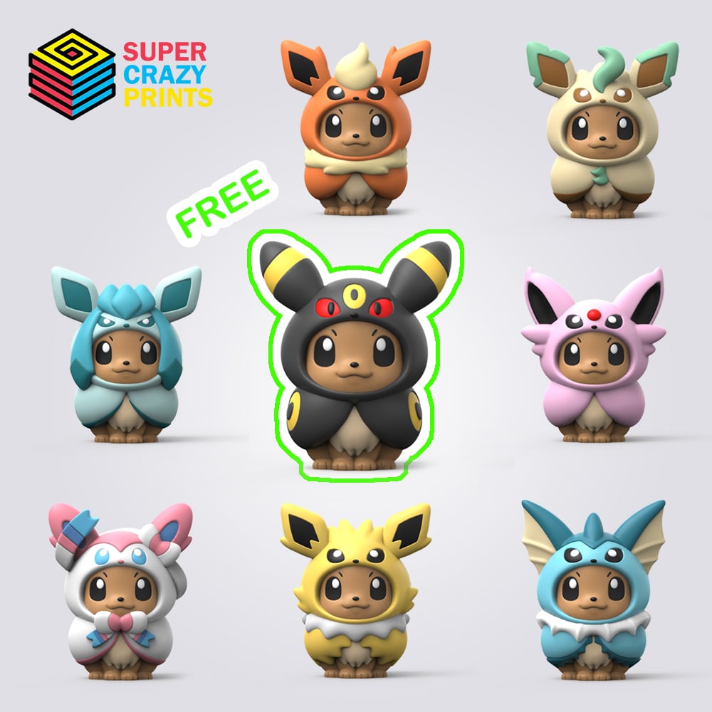 Poncho Eevee - Umbreon 3d model