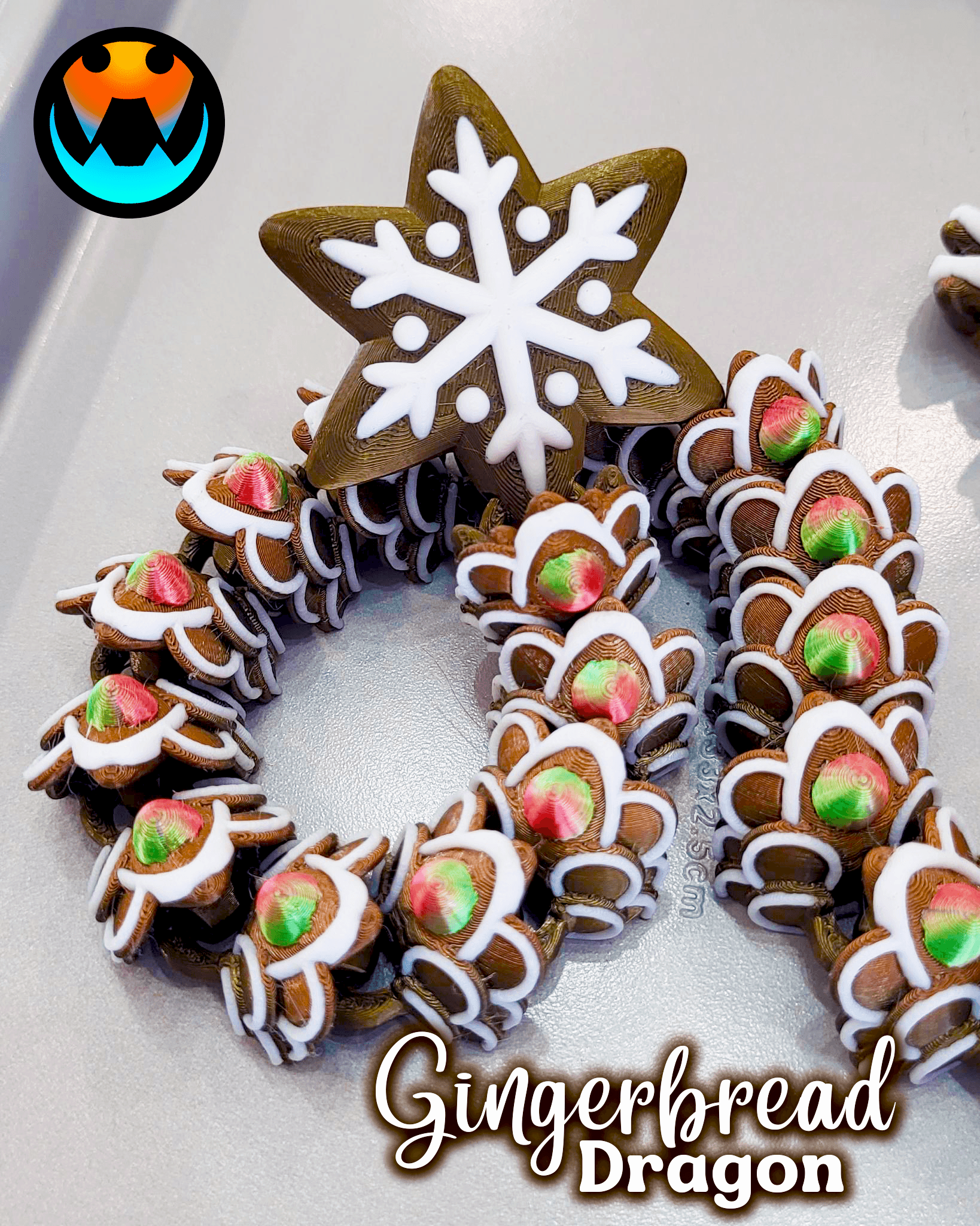 Gingerbread Cookie Dragon 3d model