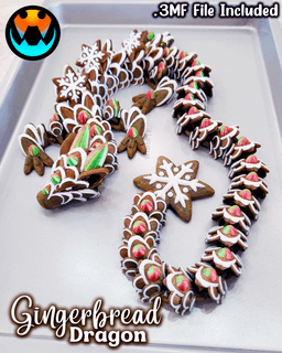 Gingerbread Cookie Dragon 3d model