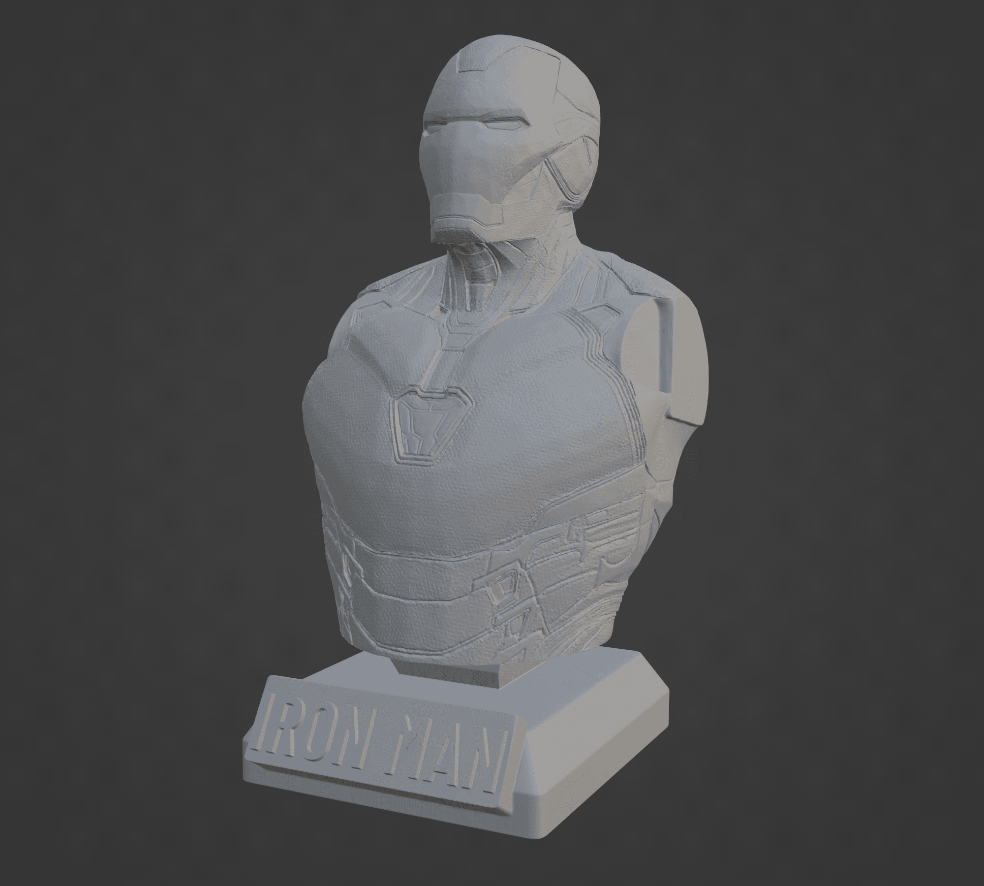 Iron Man Ultra-Detailed Support-Free Bust 3D Model 3d model