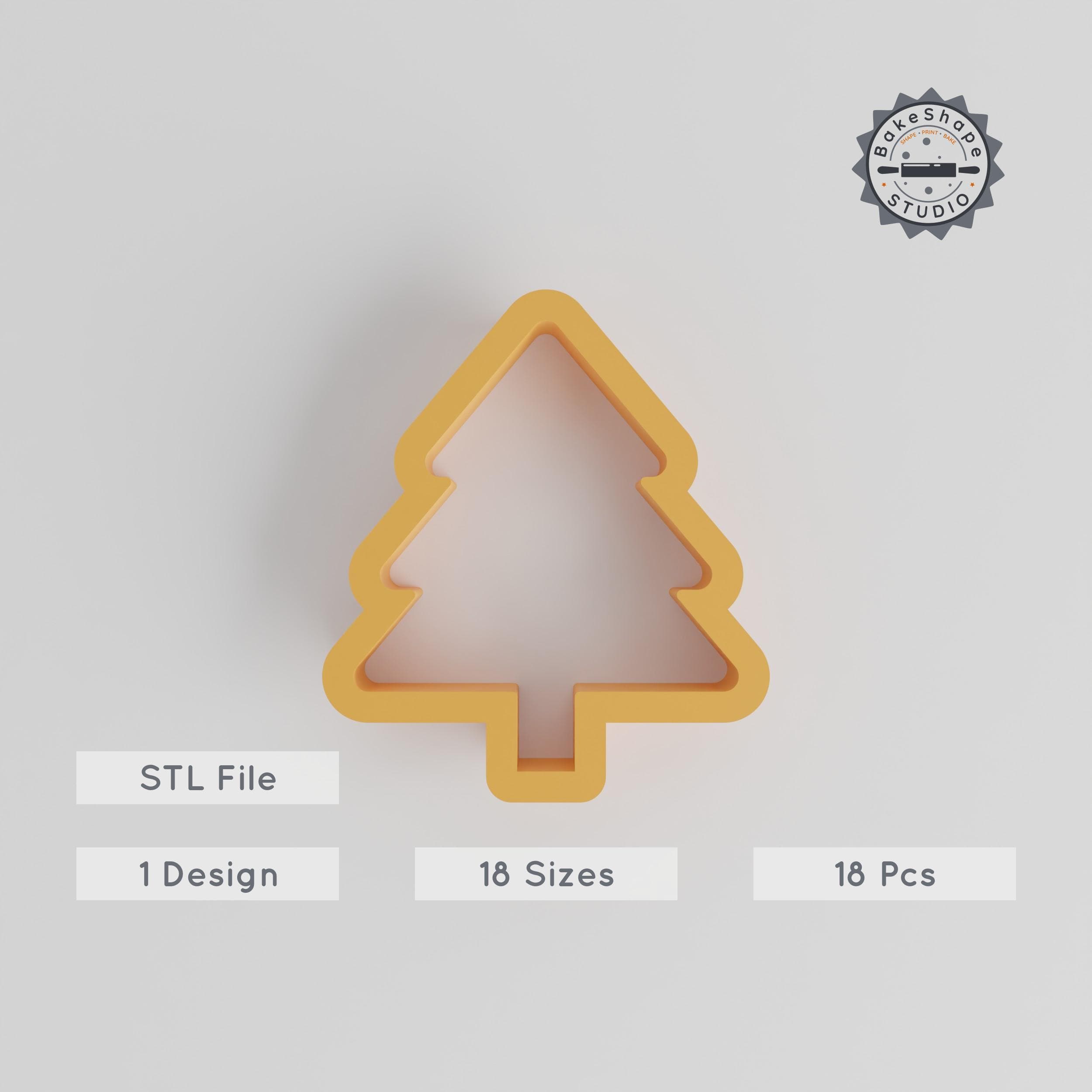 Tree Shape Cutter Set, 18 Sizes, Perfect for Cookies, Fondant & Clay, Holiday Decoration Tool PRODUCT_1429 3d model